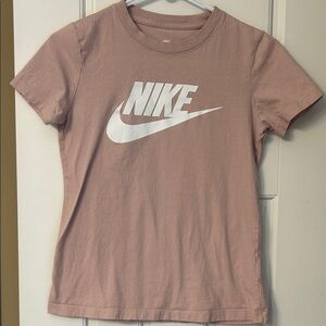 Nike Women’s Rose Pink Short Sleeve Tee with White Swoosh (XS)